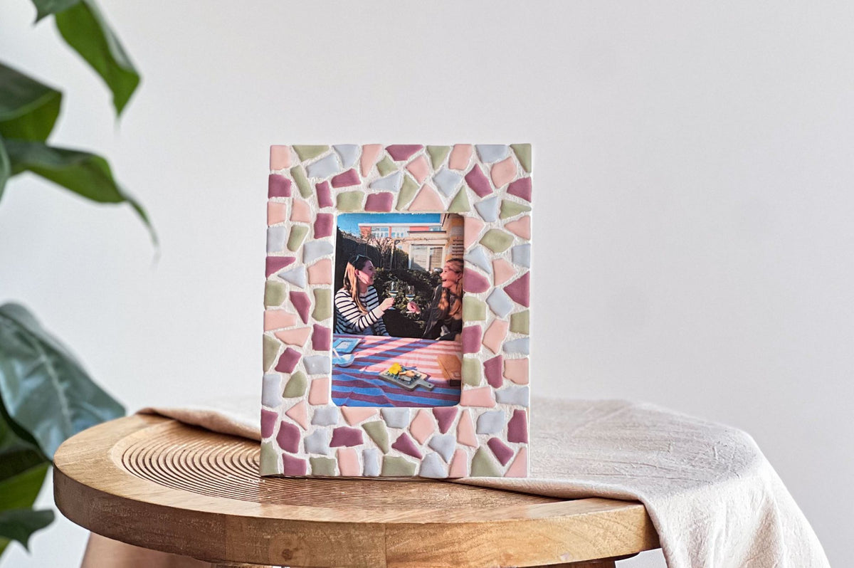 Mosaik-Bilderrahmen – DIY-Bastelset – Pastell