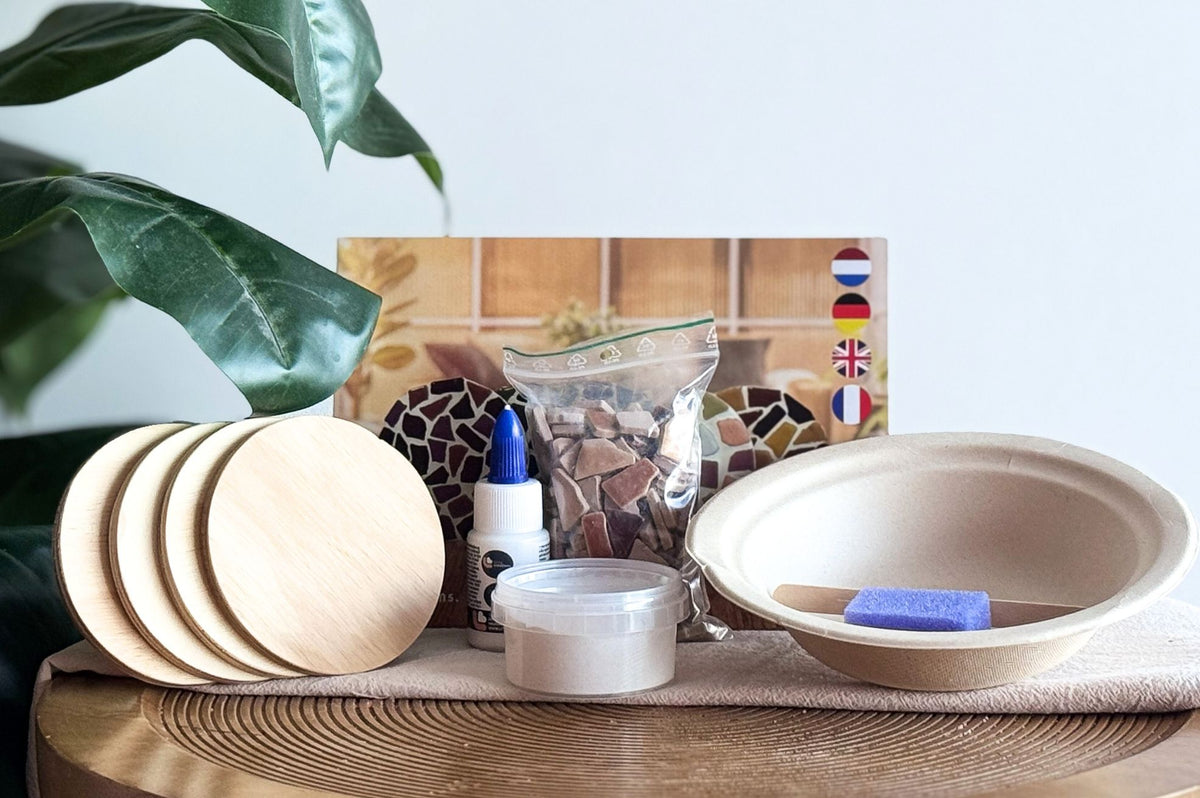 Mosaik-Untersetzer 4er-Set – DIY-Bastelset – Abbildung 6