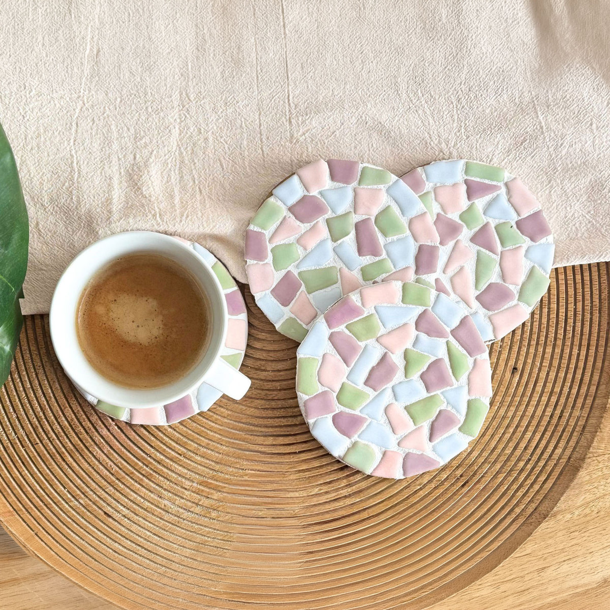 Mosaik-Untersetzer 4er-Set – DIY-Bastelset – Abbildung 2