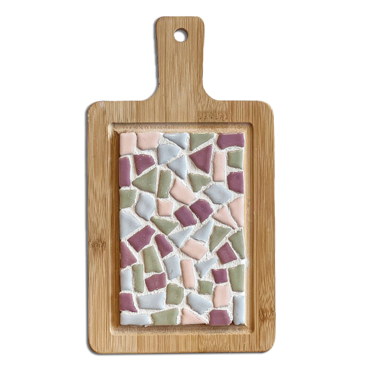 Mosaik-Servierbrett klein – DIY-Bastelset – Pastell