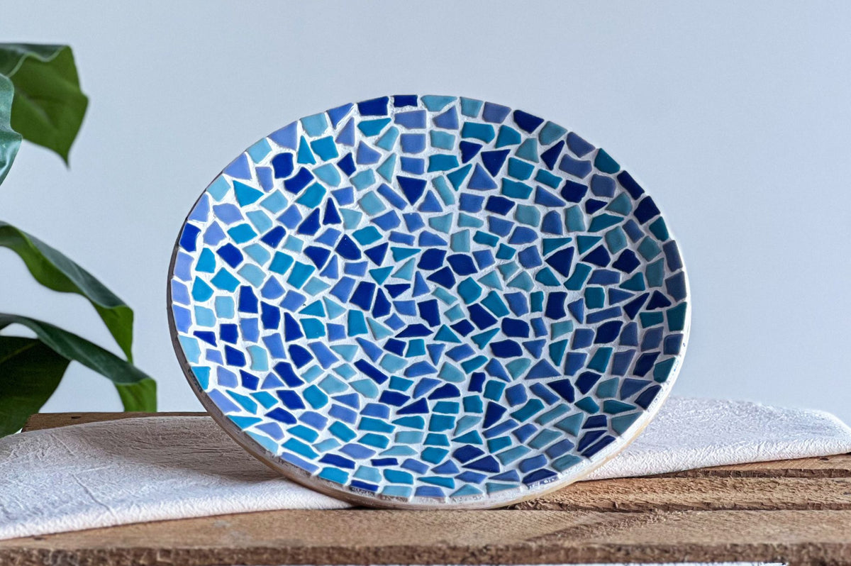 Mosaikschale – DIY-Bastelset – Blau